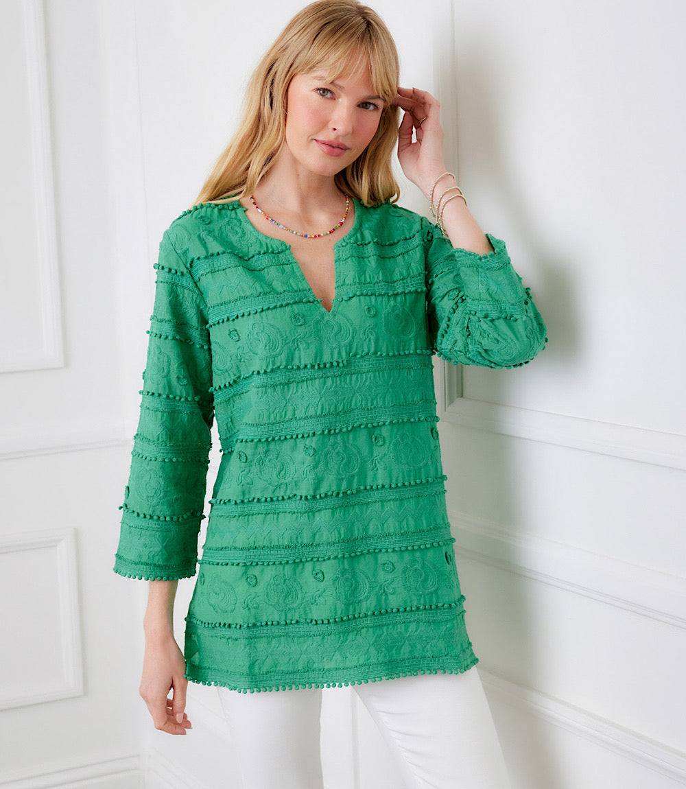 3/4 Sleeve Embroidered Tunic - Image 7