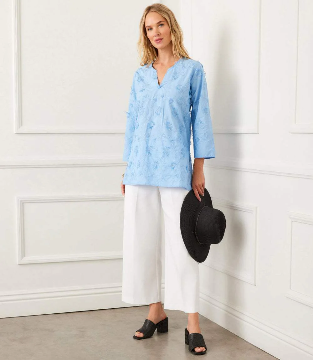 3/4 Sleeve Embroidered Tunic - Image 7