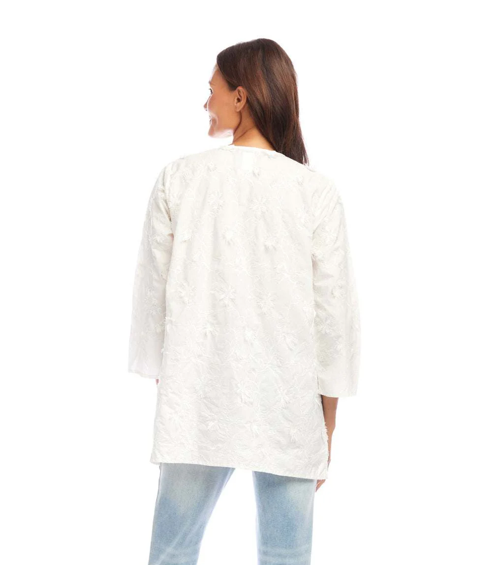 3/4 Sleeve Embroidered Tunic - Image 6