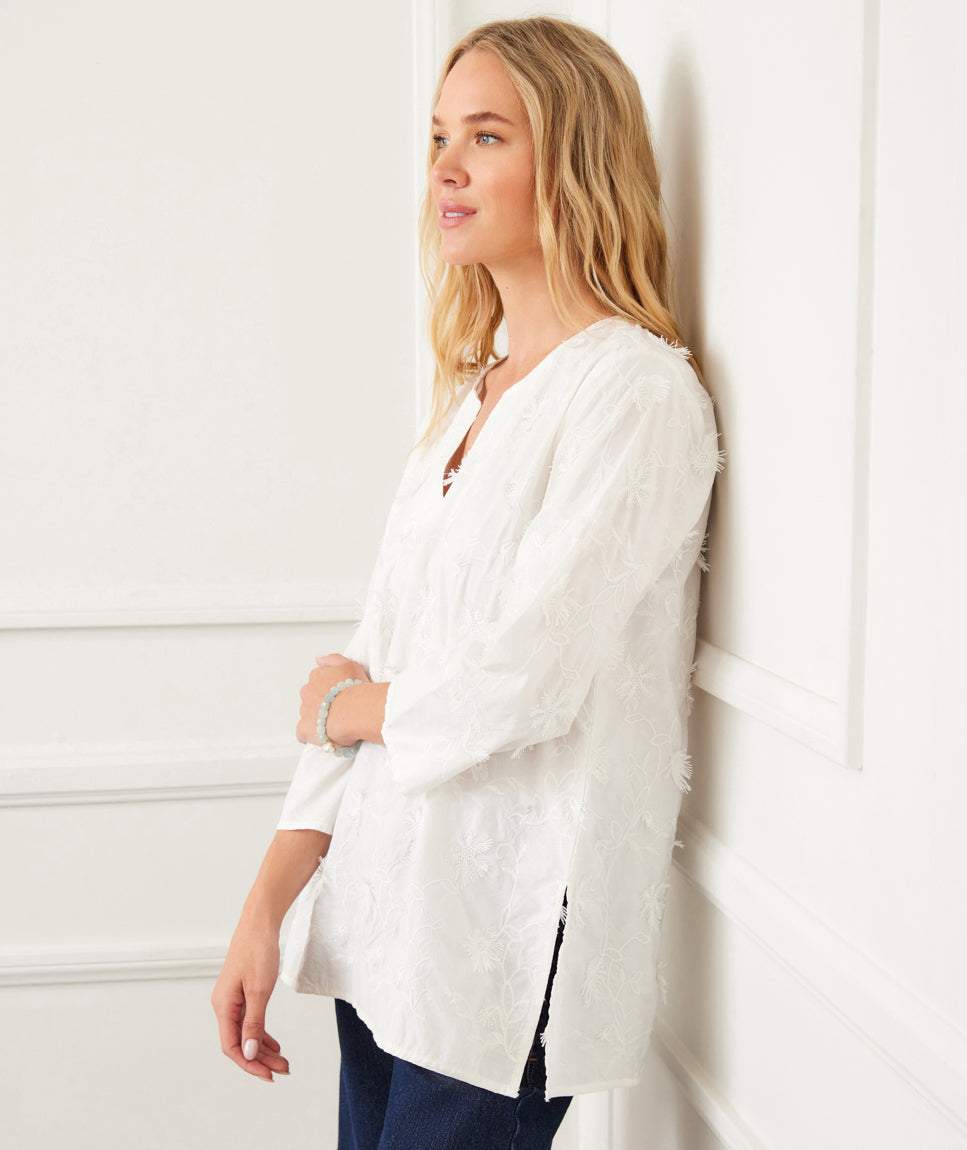 3/4 Sleeve Embroidered Tunic - Image 7
