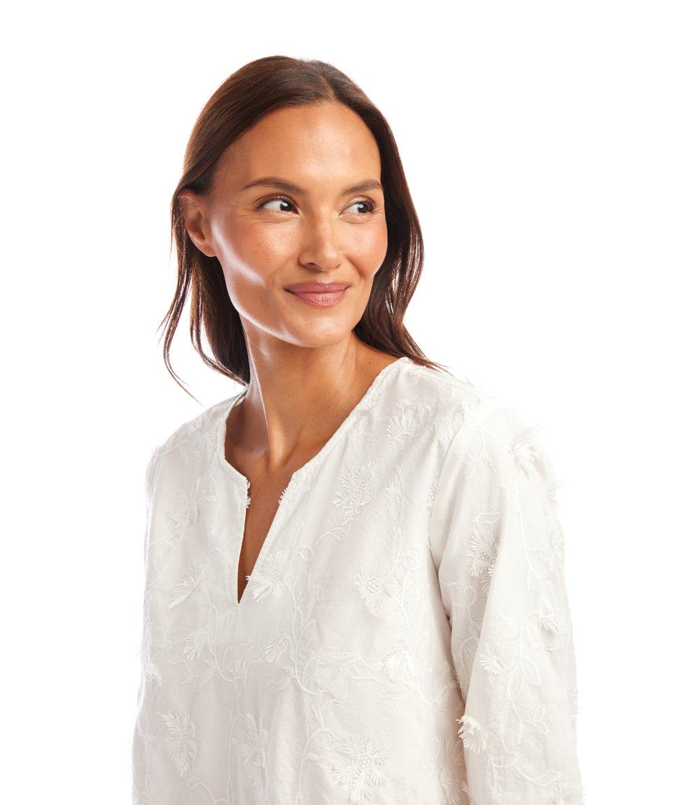 3/4 Sleeve Embroidered Tunic - Image 8