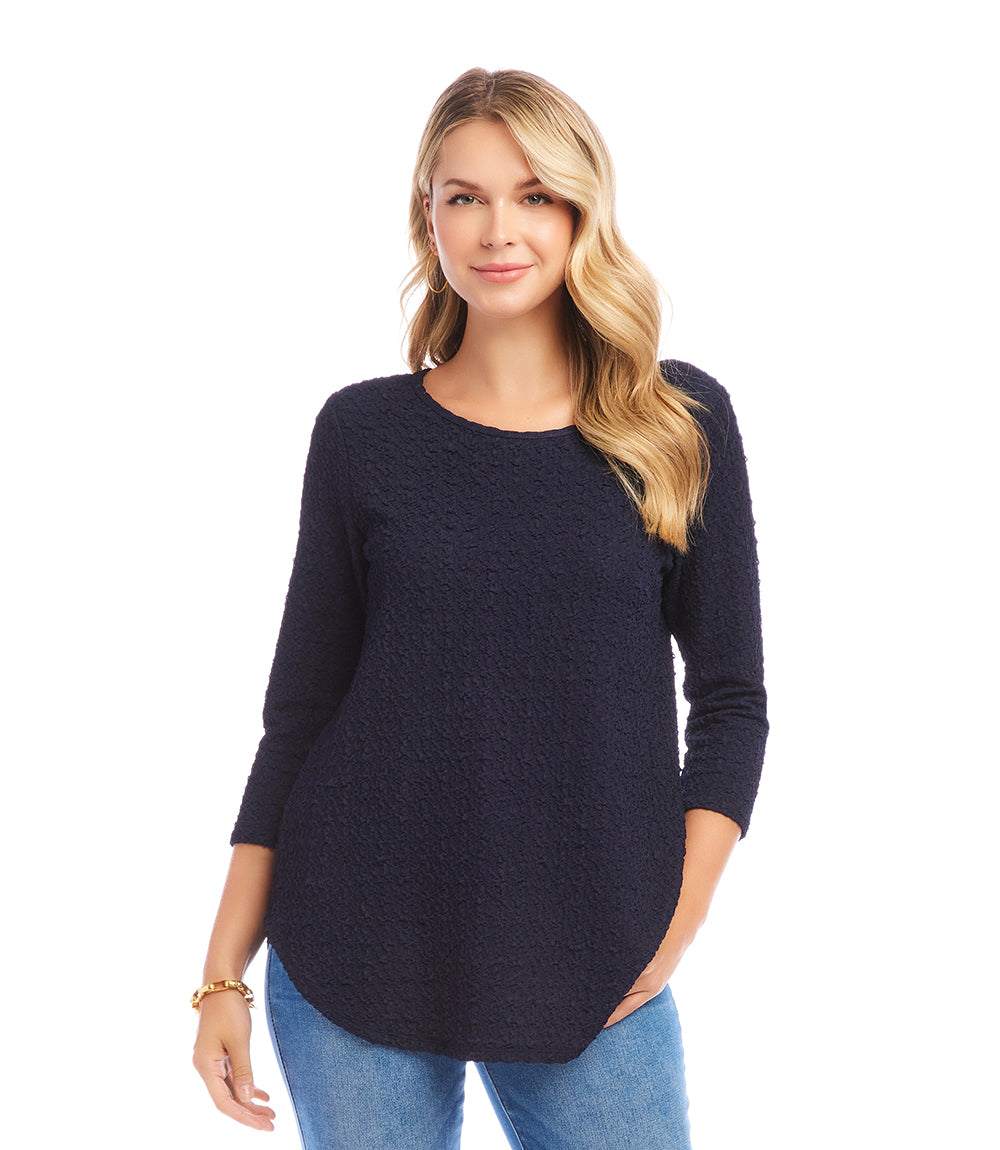 3/4 Sleeve Shirttail Top - Image 2