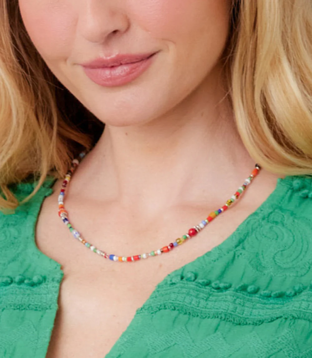 African Trade Beads Necklace - Image 2