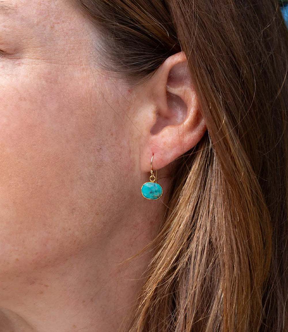 Amazonite Stone Earrings - Image 3