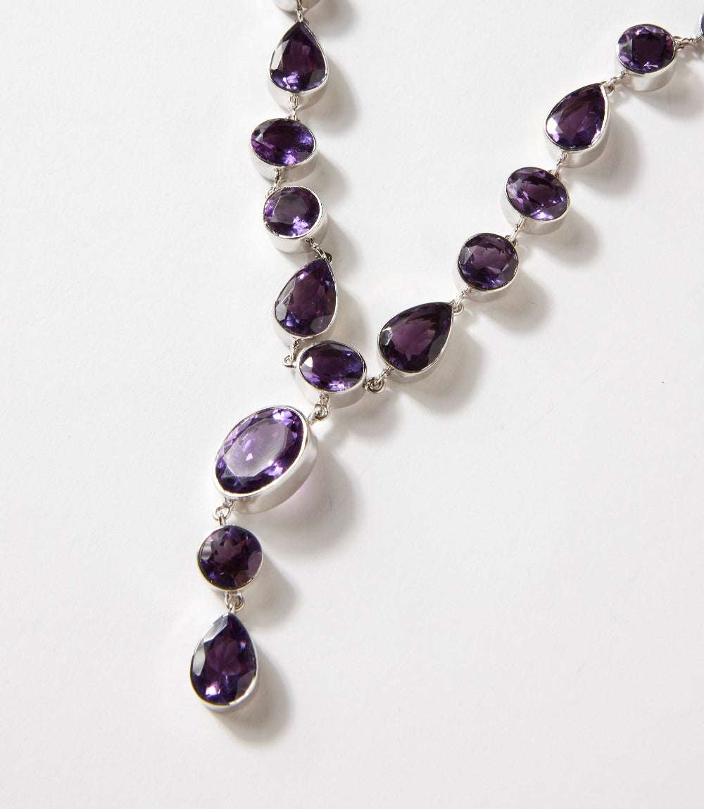 Amethyst Lariat Necklace - Image 4