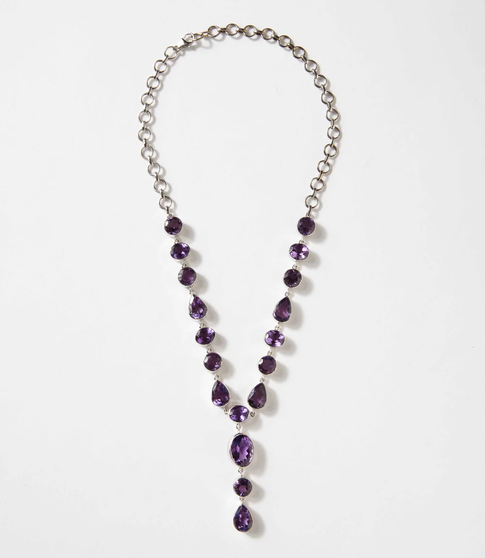 Amethyst Lariat Necklace - Image 5