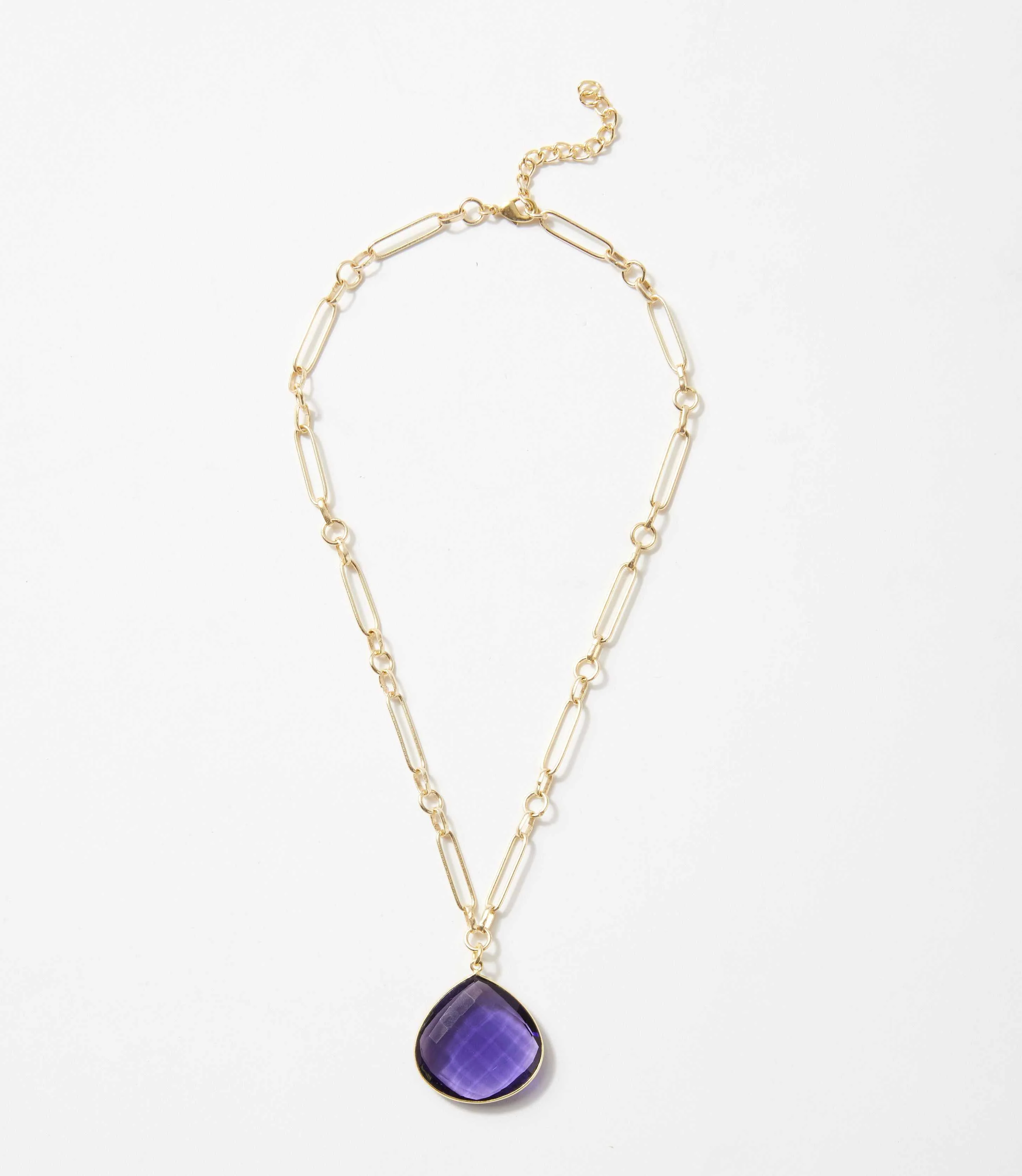Amethyst Quartz Pendant Necklace - Image 5
