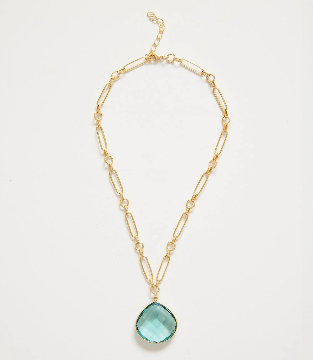Aqua Quartz Pendant Necklace - Image 10