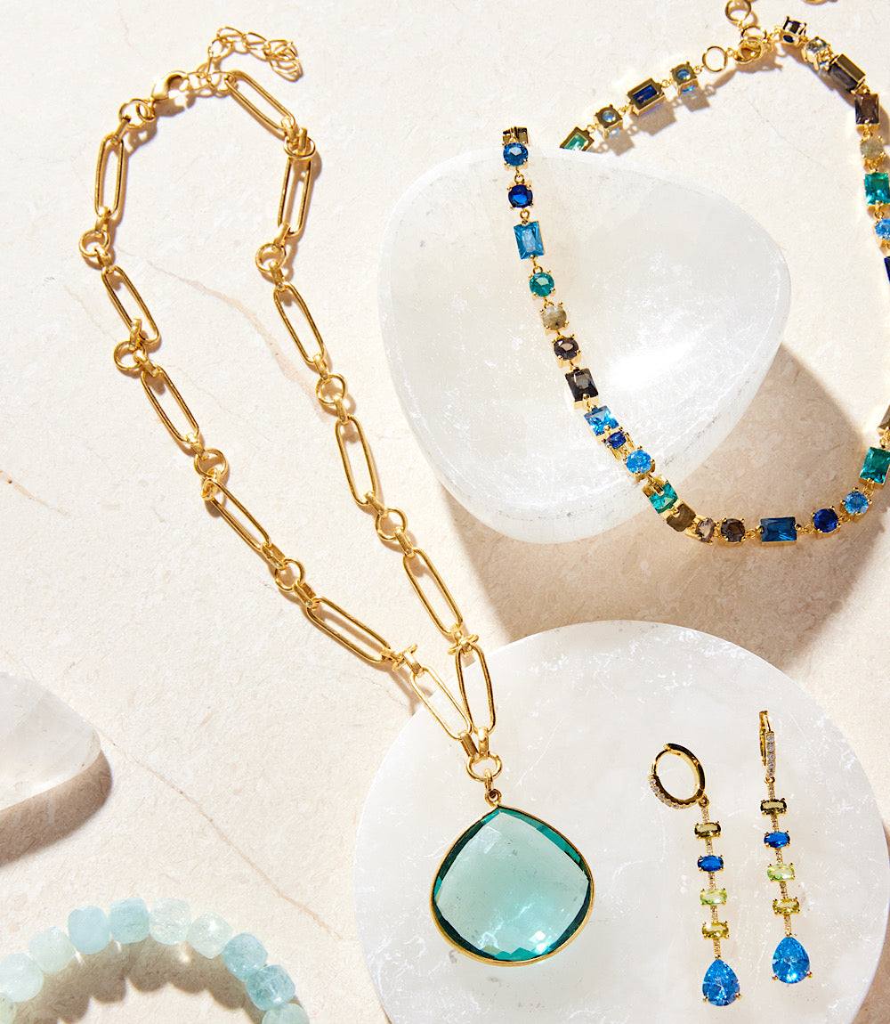 Aqua Quartz Pendant Necklace - Image 5