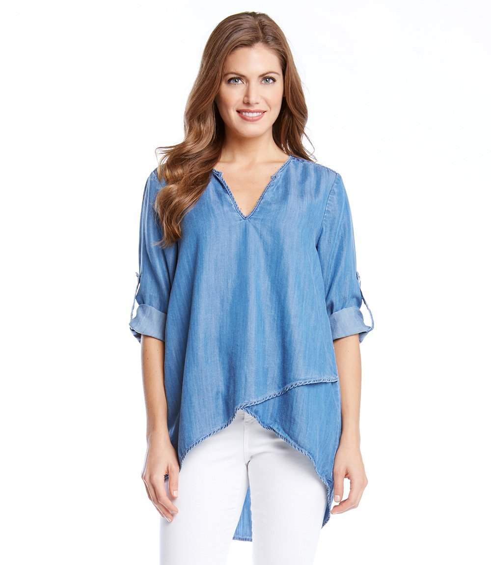 Asymmetric Hem Wrap Top - Image 4