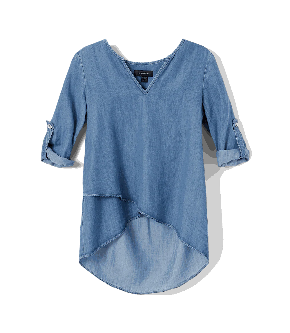 Asymmetric Hem Wrap Top - Image 6