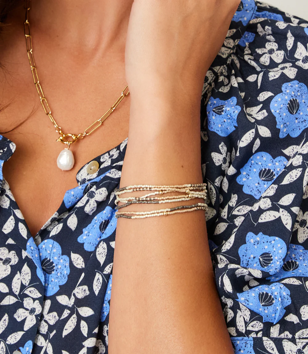 Beaded Bracelets, Stack Of 7 - Image 4