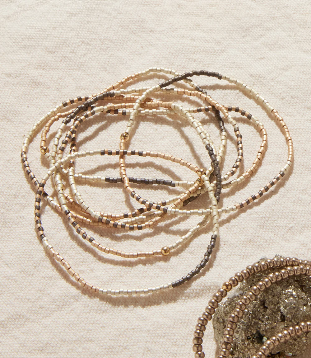 Beaded Bracelets, Stack Of 7 - Image 7