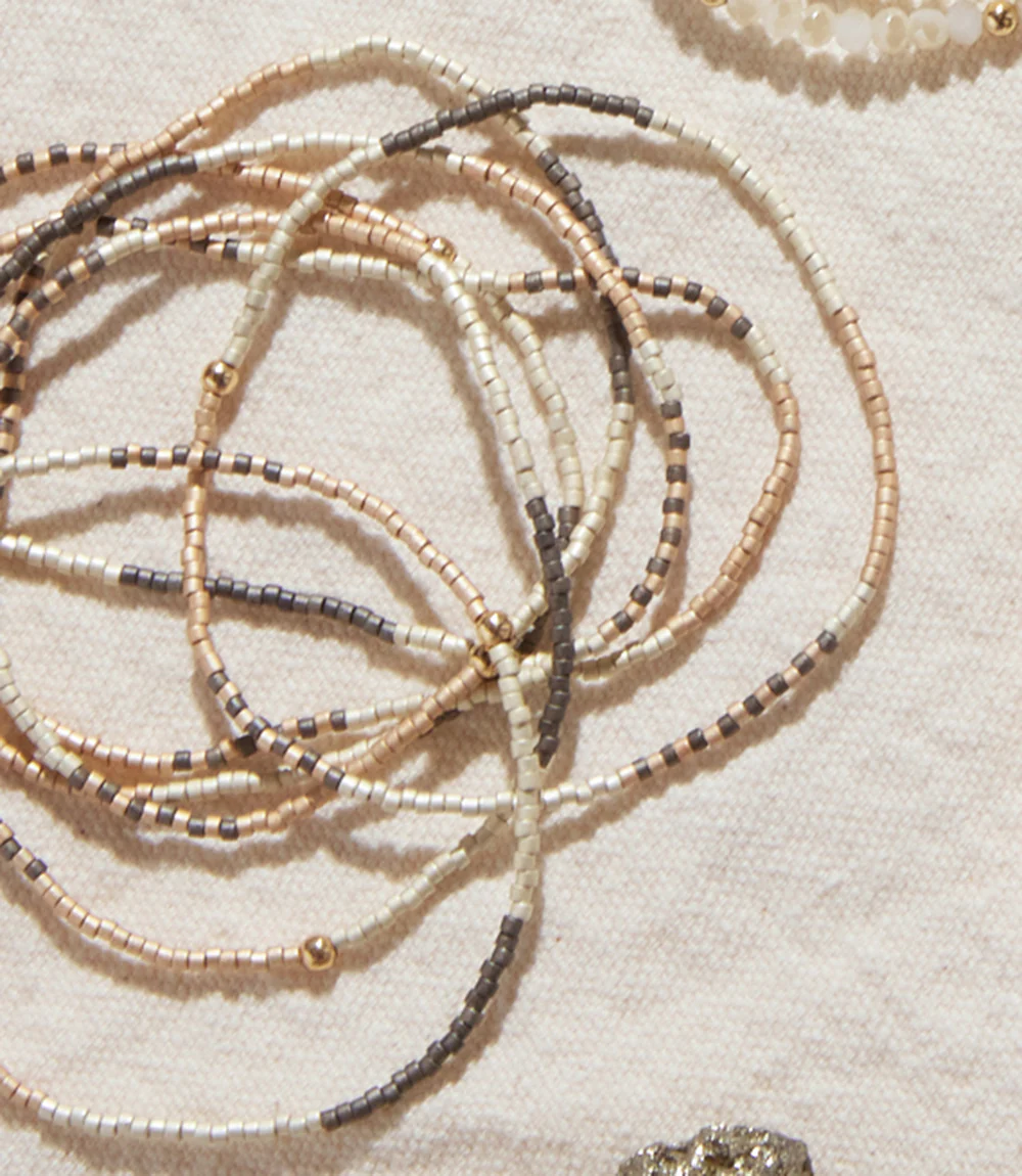 Beaded Bracelets, Stack Of 7 - Image 8