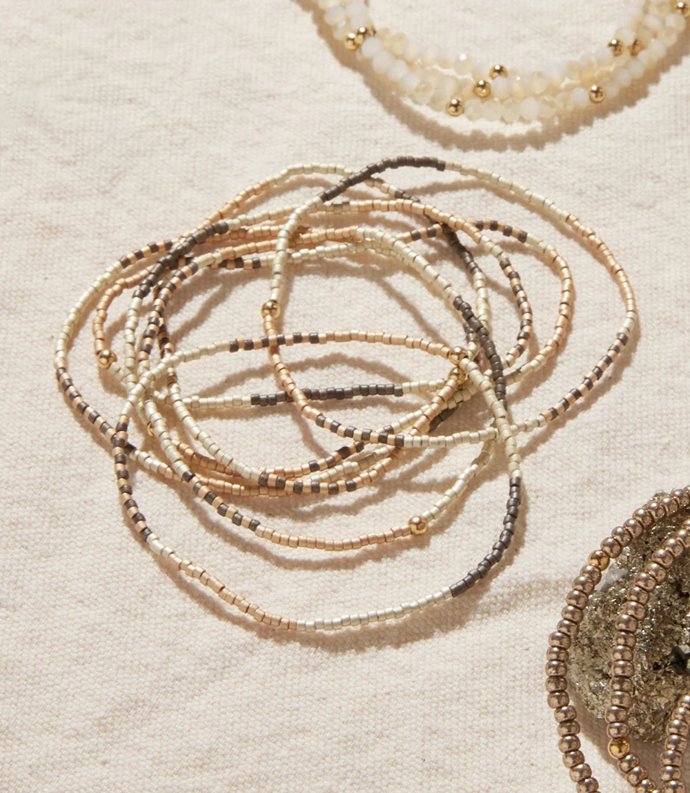 Beaded Bracelets, Stack Of 7 - Image 9
