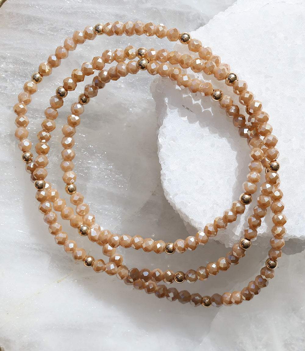 Beaded Crystal Bracelets, Set Of 3 - Image 2