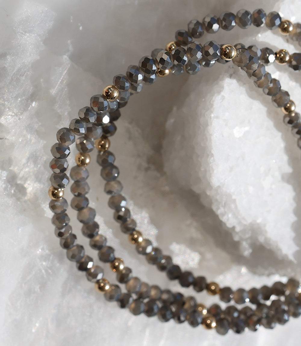 Beaded Crystal Bracelets, Set Of 3 - Image 3