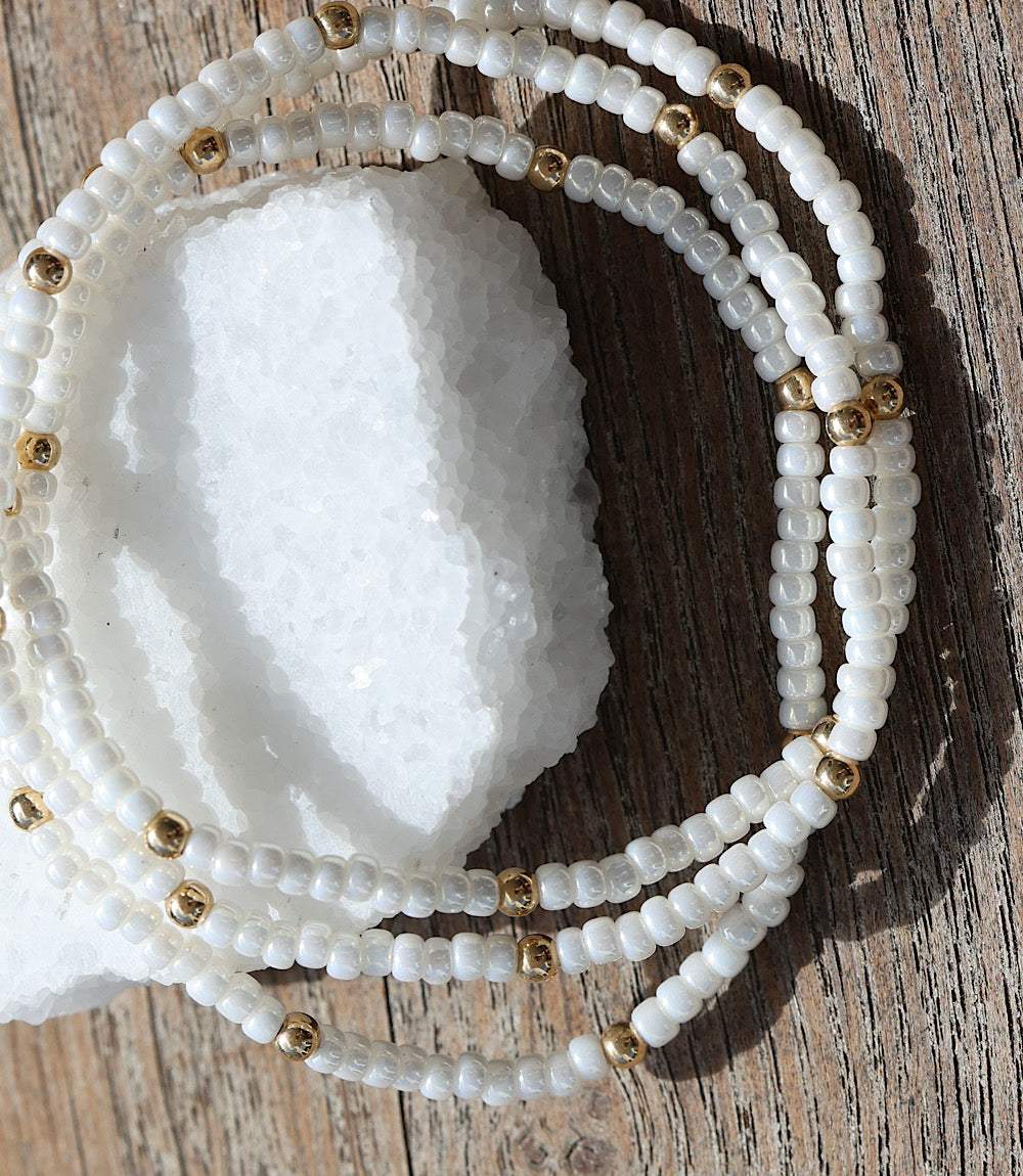 Beaded Crystal Bracelets, Set Of 3 - Image 2