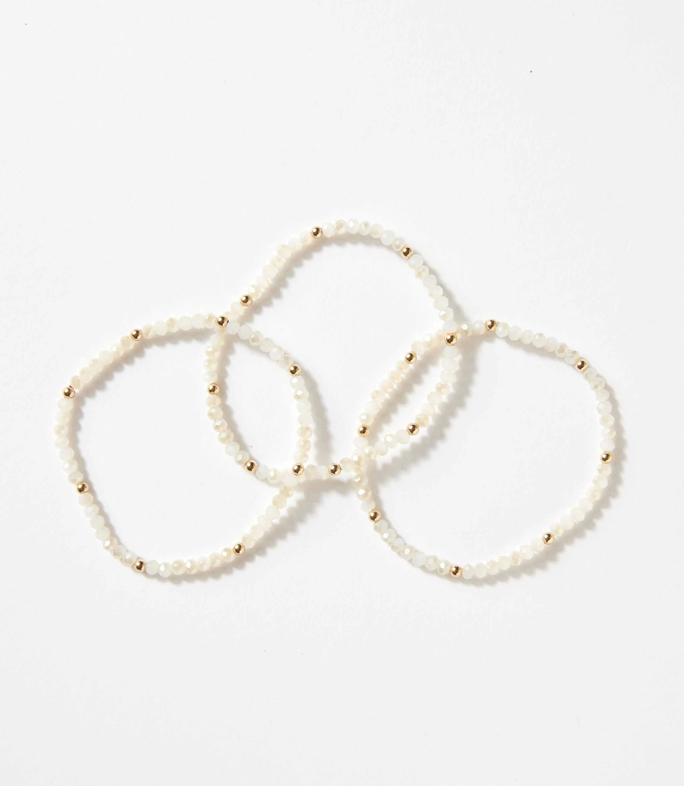 Beaded Crystal Bracelets, Set Of 3 - Image 4