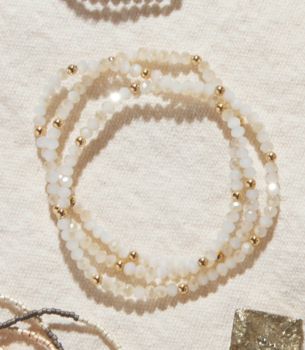 Beaded Crystal Bracelets, Set Of 3 - Image 6