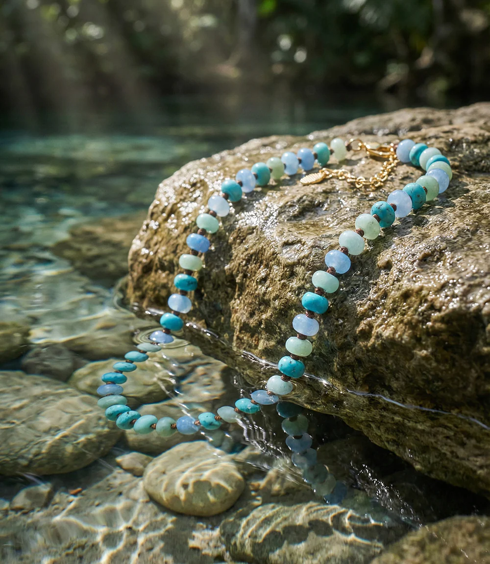 Beaded Gemstone Necklace - Image 5