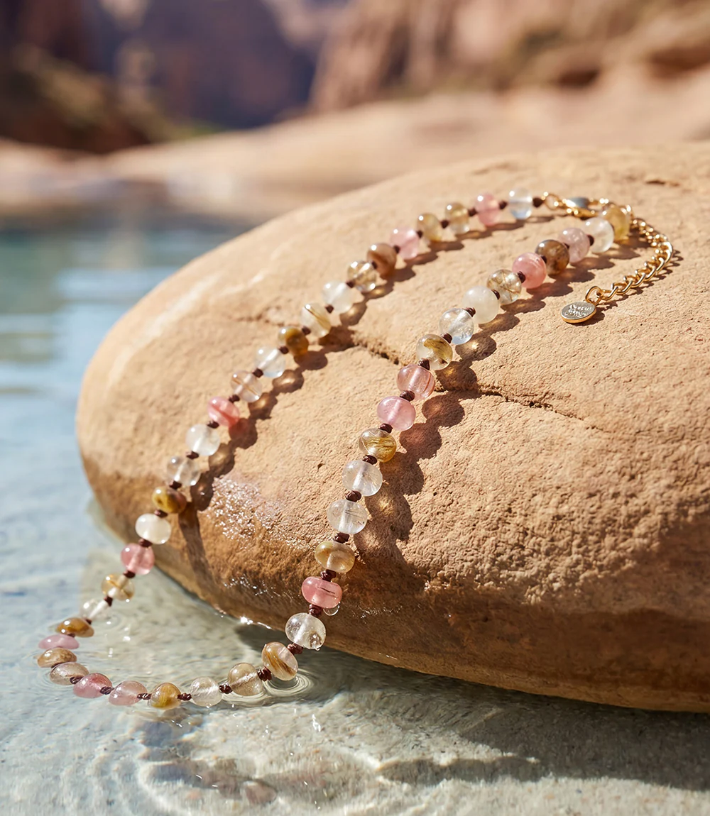 Beaded Gemstone Necklace - Image 3
