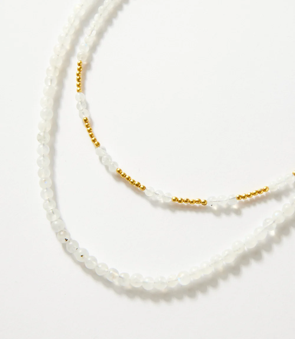 Beaded Moonstone Necklace - Image 2