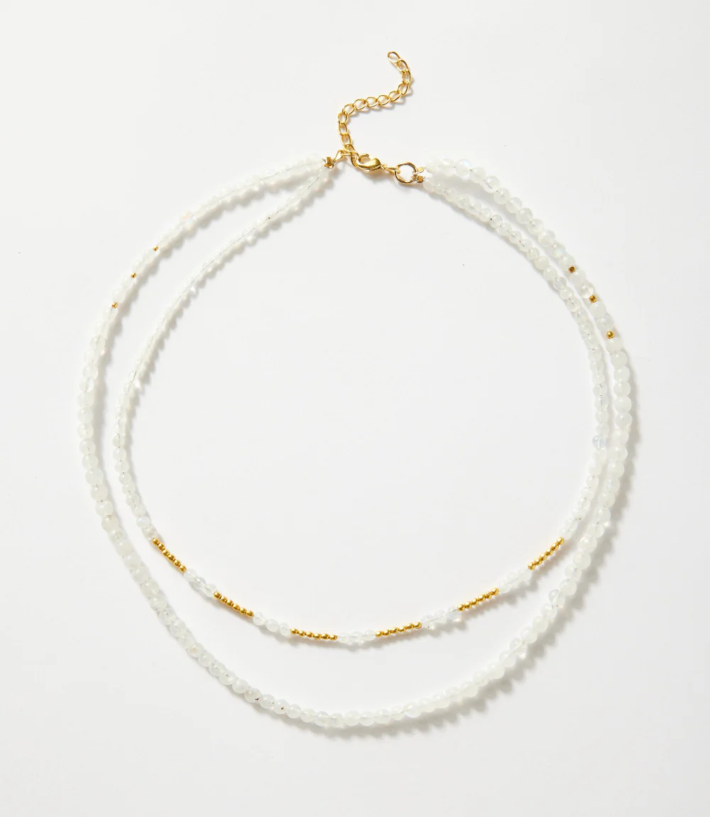 Beaded Moonstone Necklace - Image 3