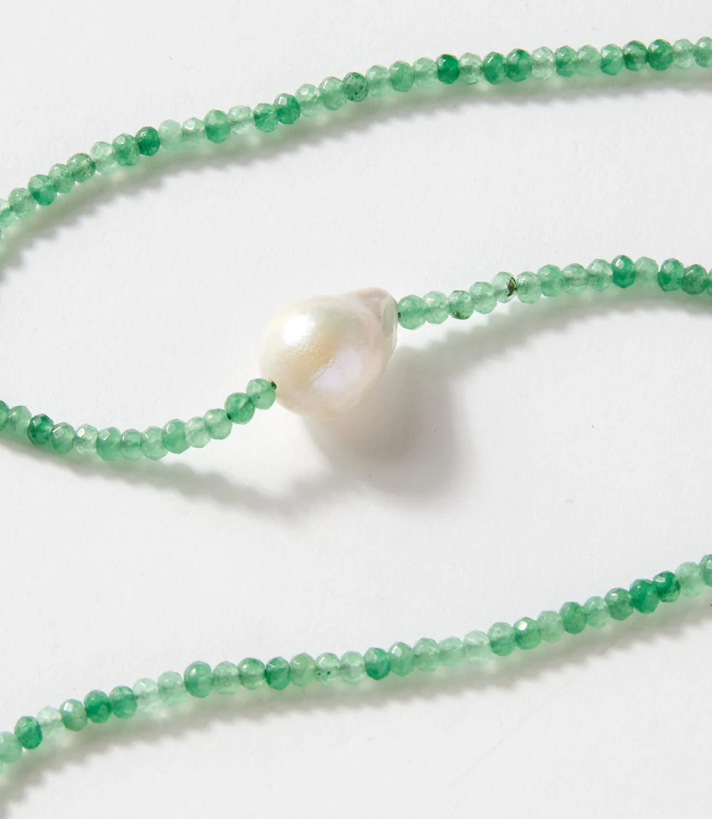 Beaded Pearl Necklace - Image 3