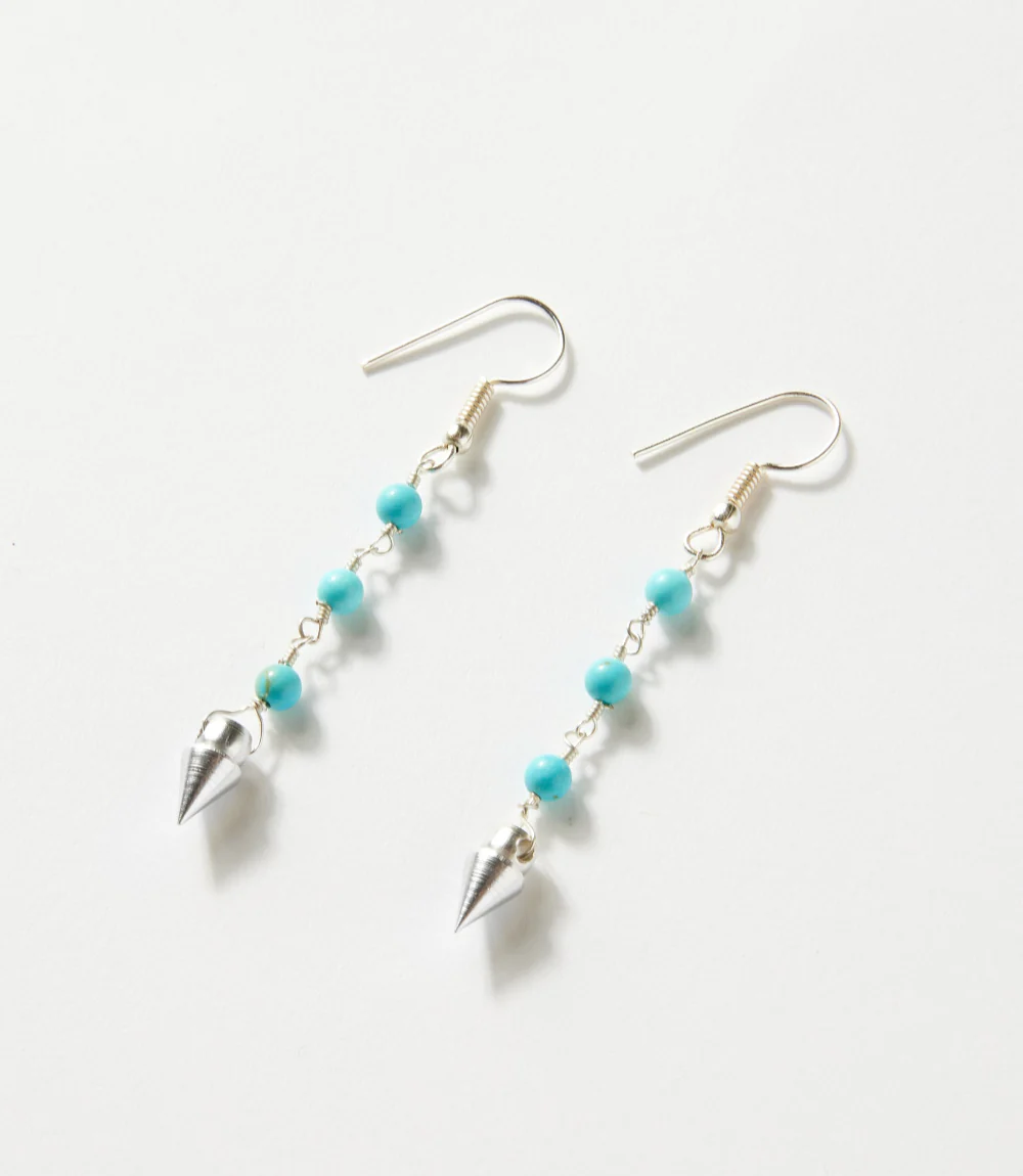 Beaded Turquoise Earrings - Image 2