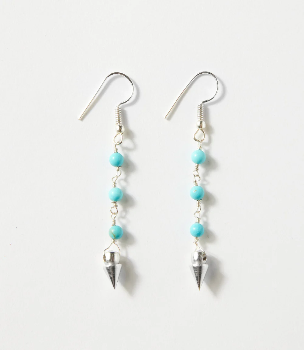 Beaded Turquoise Earrings - Image 3