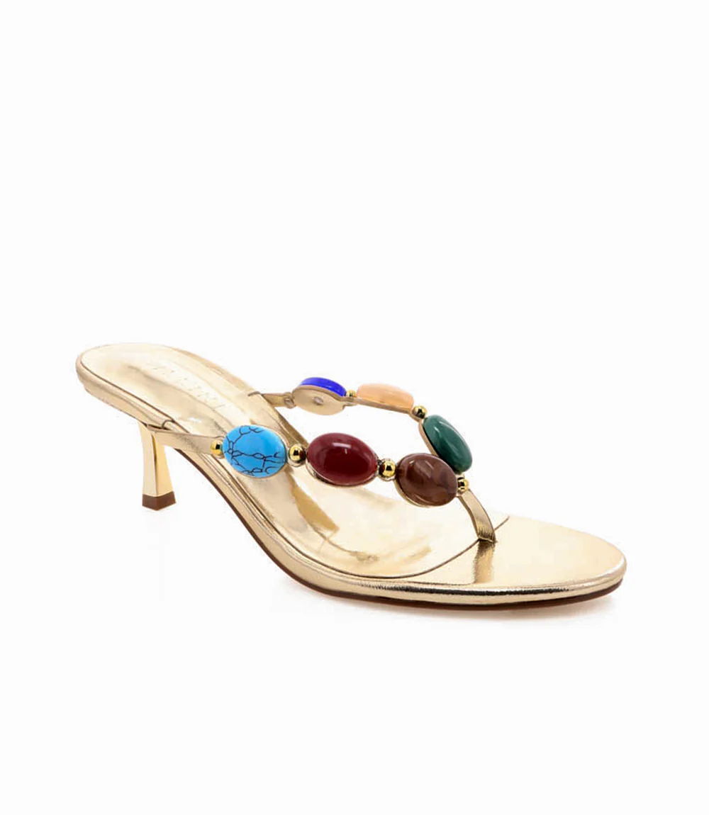 Billini Gema Beaded Kitten Heel Sandals - Image 5