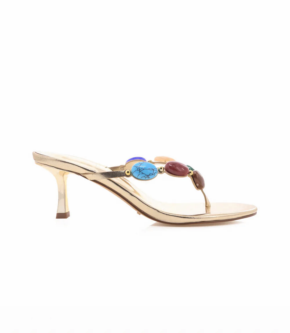 Billini Gema Beaded Kitten Heel Sandals - Image 8