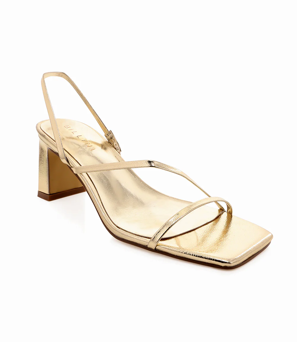 Billini Kasper Metallic Block Heel Sandals - Image 2