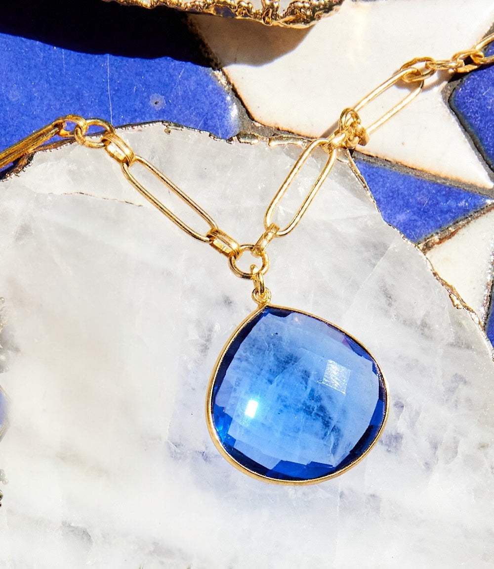 Blue Tanzanite Pendant Necklace - Image 10