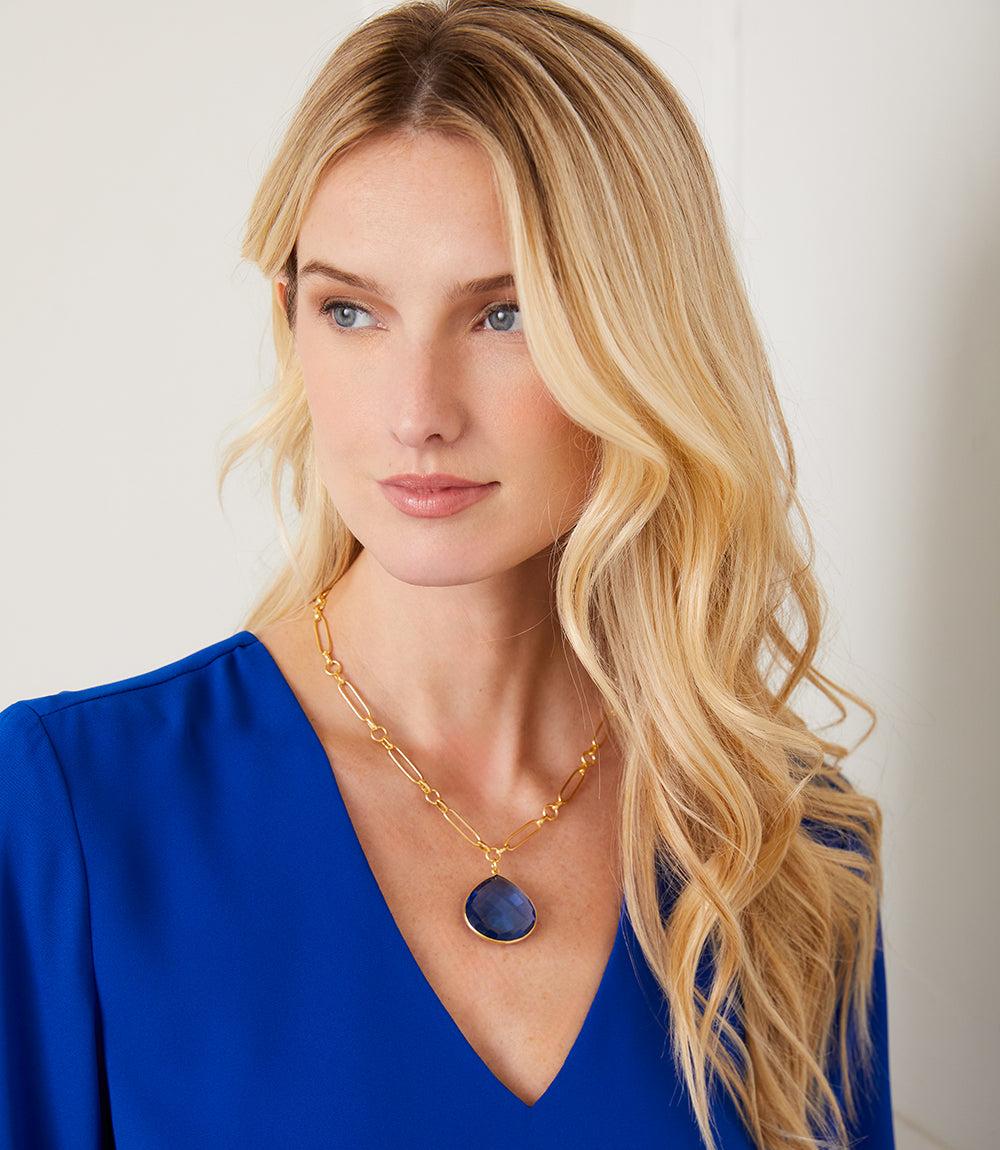 Blue Tanzanite Pendant Necklace - Image 3