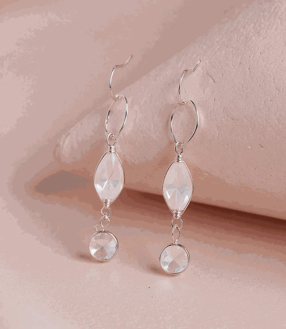 Blush Rose Quartz Earrings - Image 3