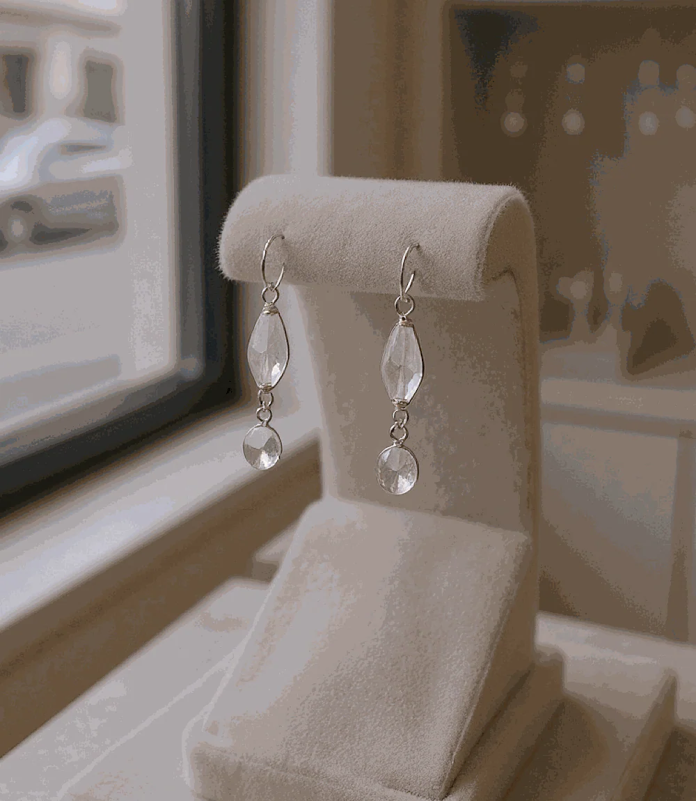 Blush Rose Quartz Earrings - Image 7