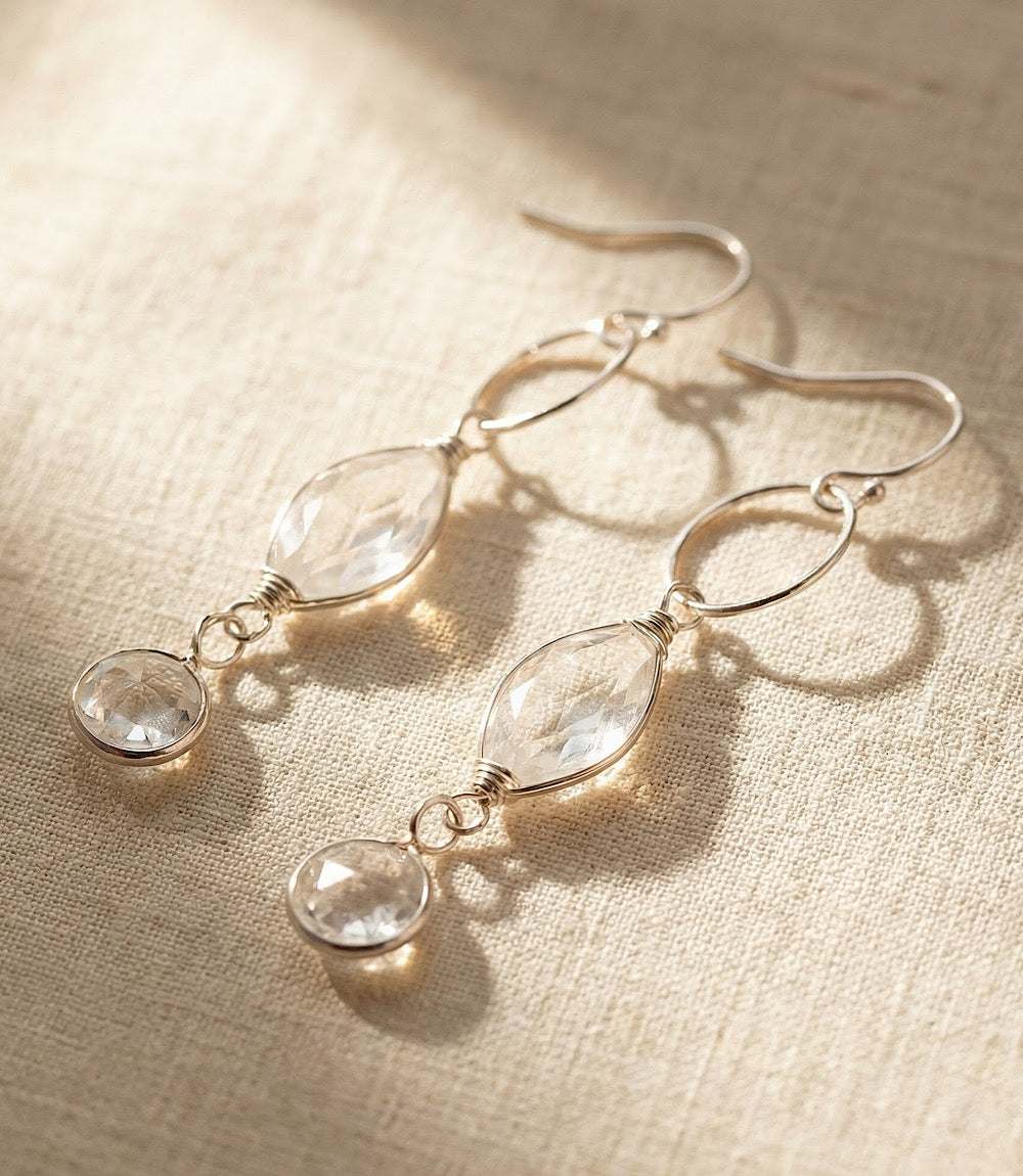Blush Rose Quartz Earrings - Image 8