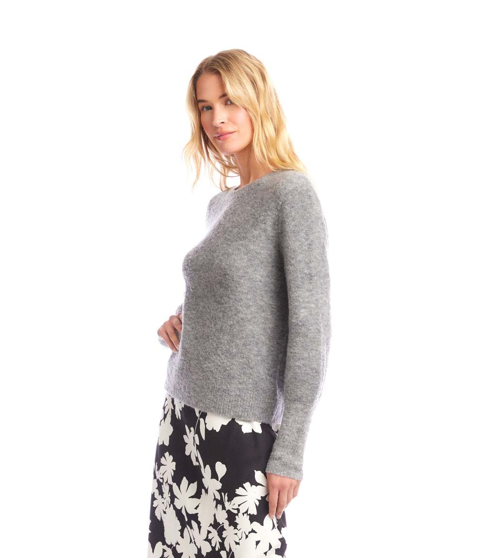 Boucle Blouson Sleeve Sweater - Image 2