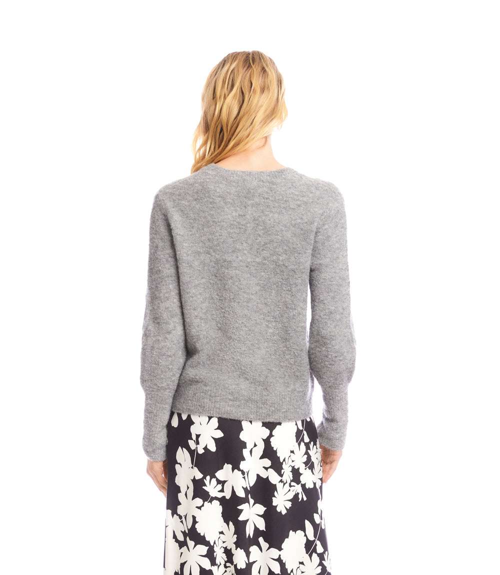 Boucle Blouson Sleeve Sweater - Image 3