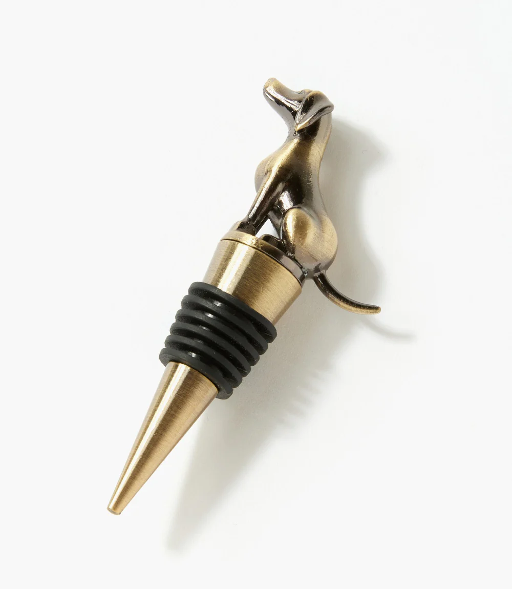 Bronze Dog Bottle Stopper - Image 3