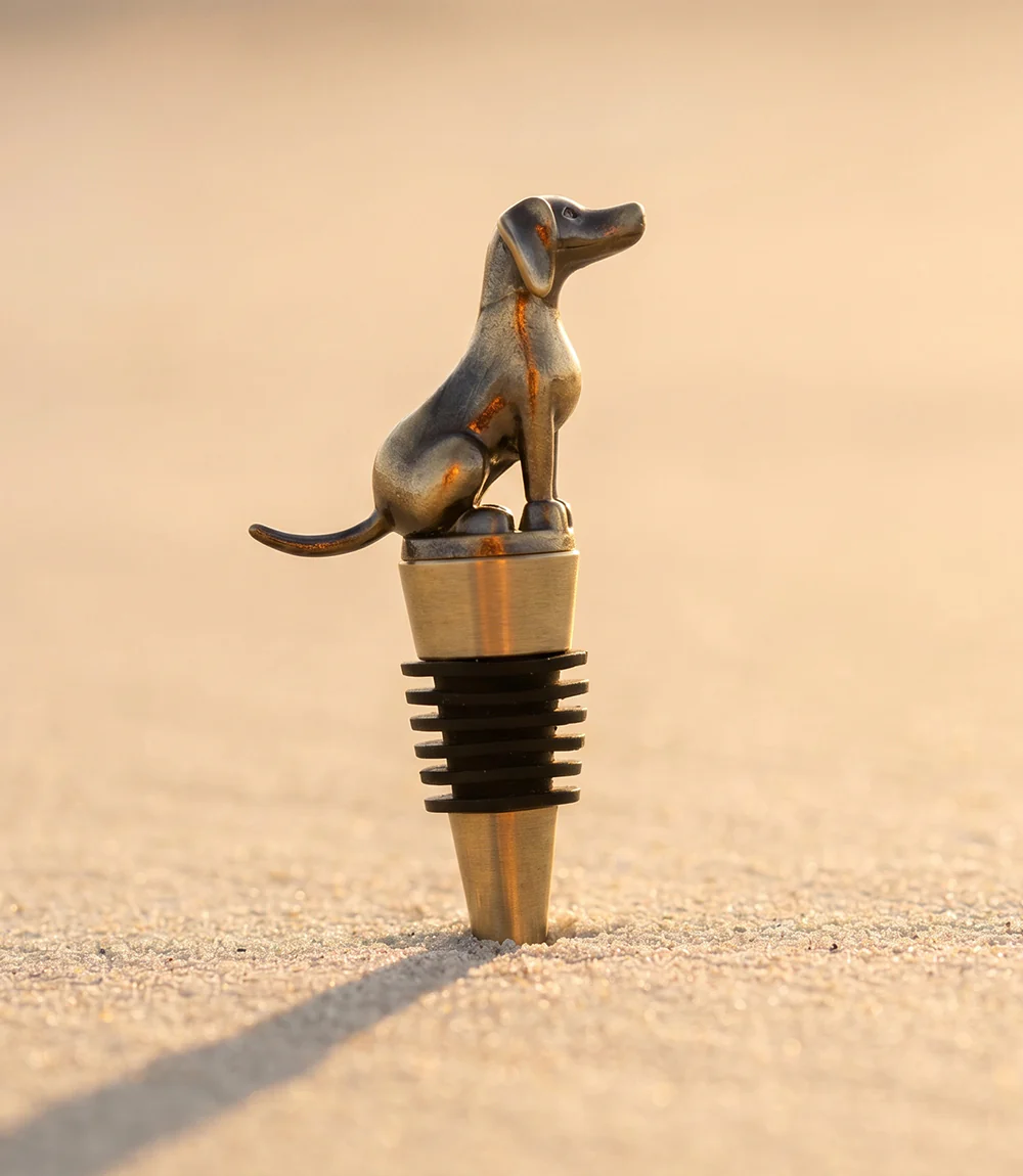 Bronze Dog Bottle Stopper - Image 6