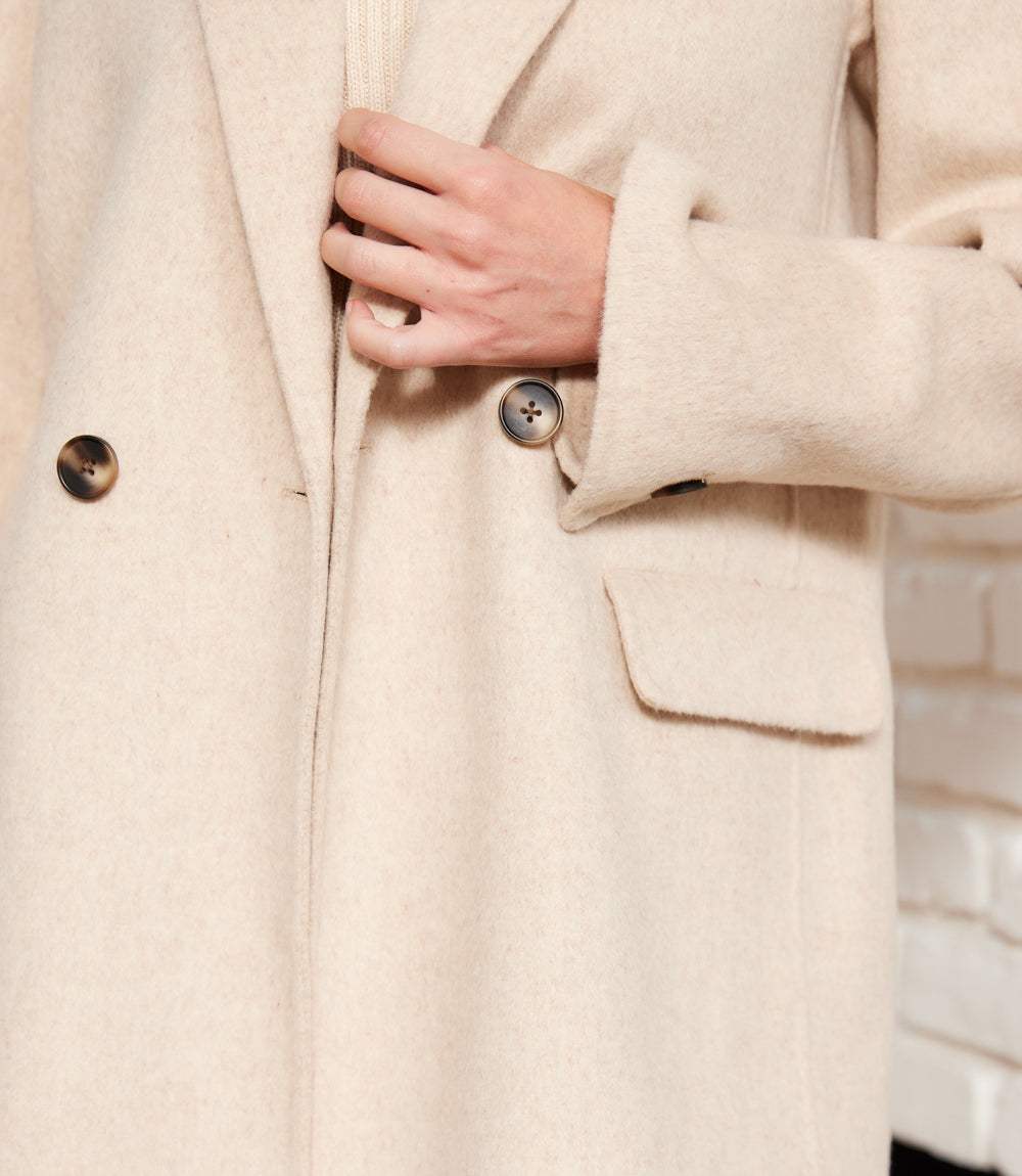 Brushed Double-Breasted Coat - Image 10