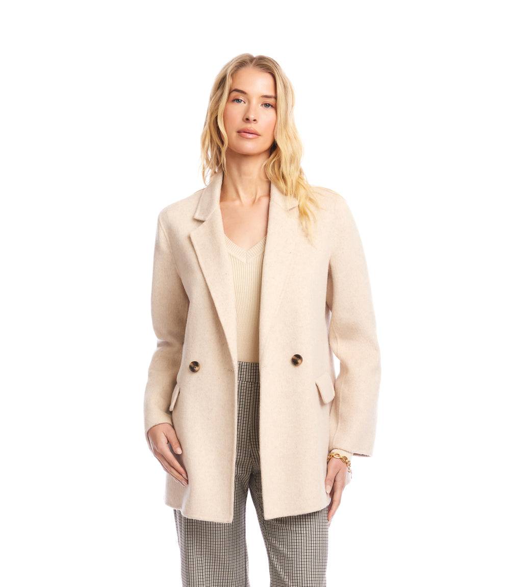 Brushed Double-Breasted Coat - Image 3