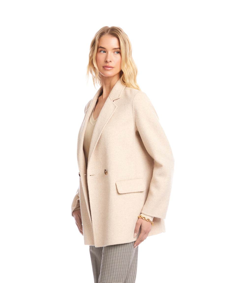 Brushed Double-Breasted Coat - Image 5