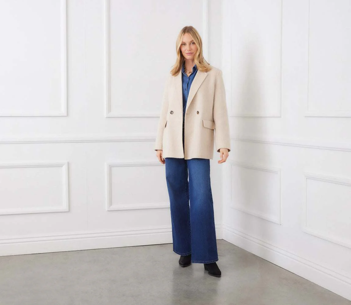 Brushed Double-Breasted Coat - Image 7