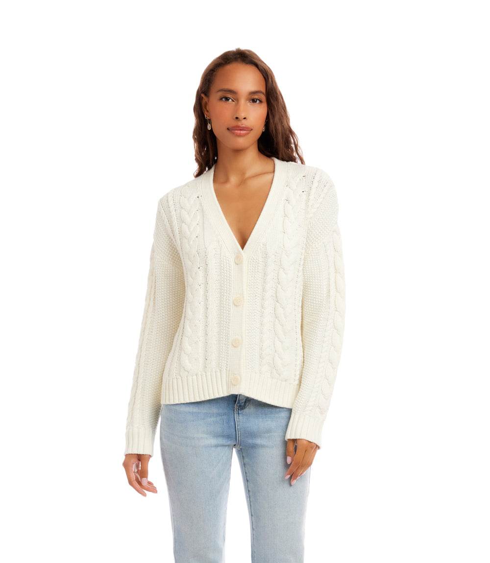 Cable Knit Cardigan Sweater - Image 4