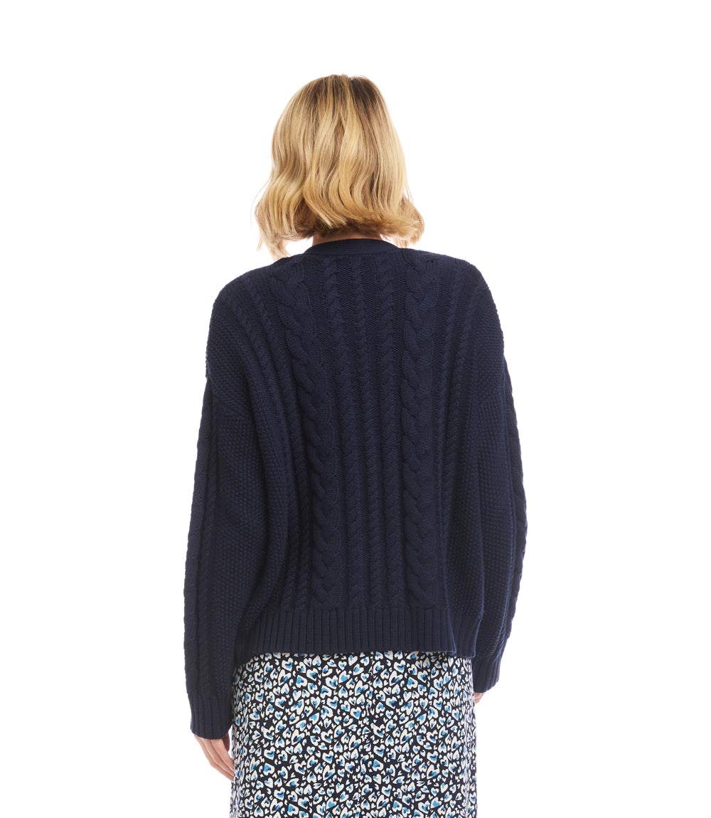 Cable Knit Cardigan Sweater - Image 5