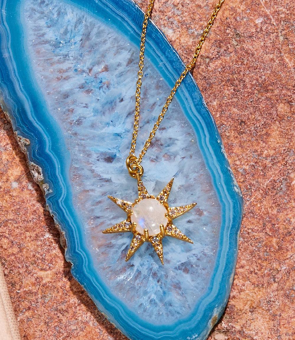 Cabochon Sun Necklace - Image 2